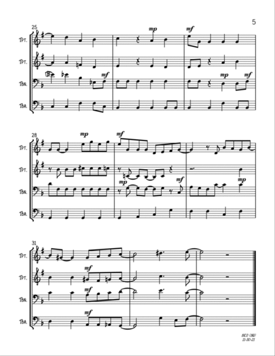 Baby, It's Cold Outside Baby, It's Cold Outside Trombone scores gallery preview page 5