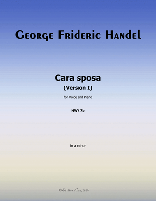 Book cover for Cara sposa(Version I),by Handel,in a minor