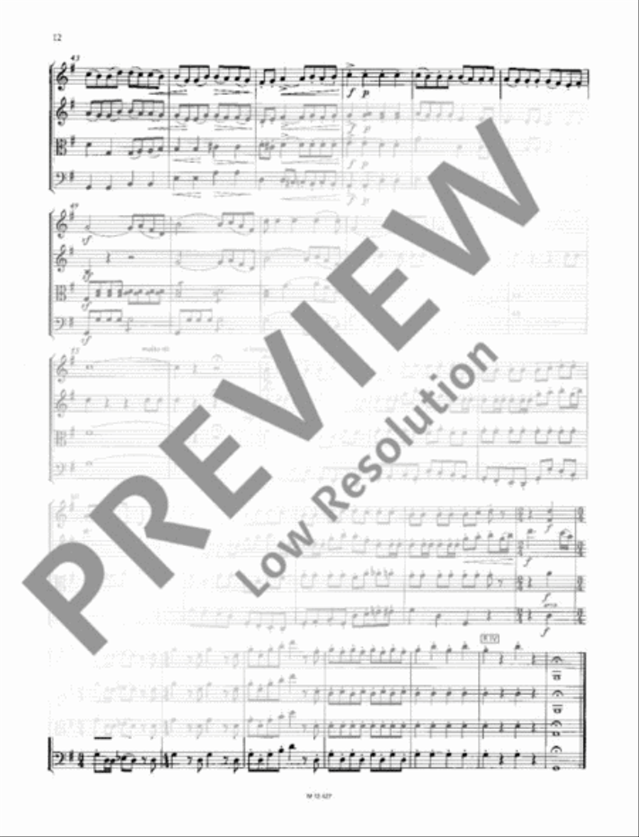 Eine kleine Lachmusik String Quartet scores gallery preview page 13