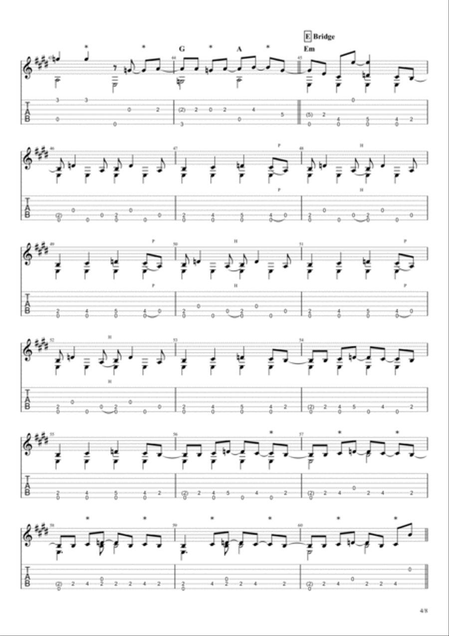 Long Cool Woman (in A Black Dress) Guitar Tablature scores gallery preview page 5