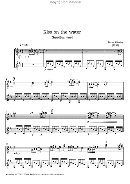 Kiss on the water fur zwei Gitarren