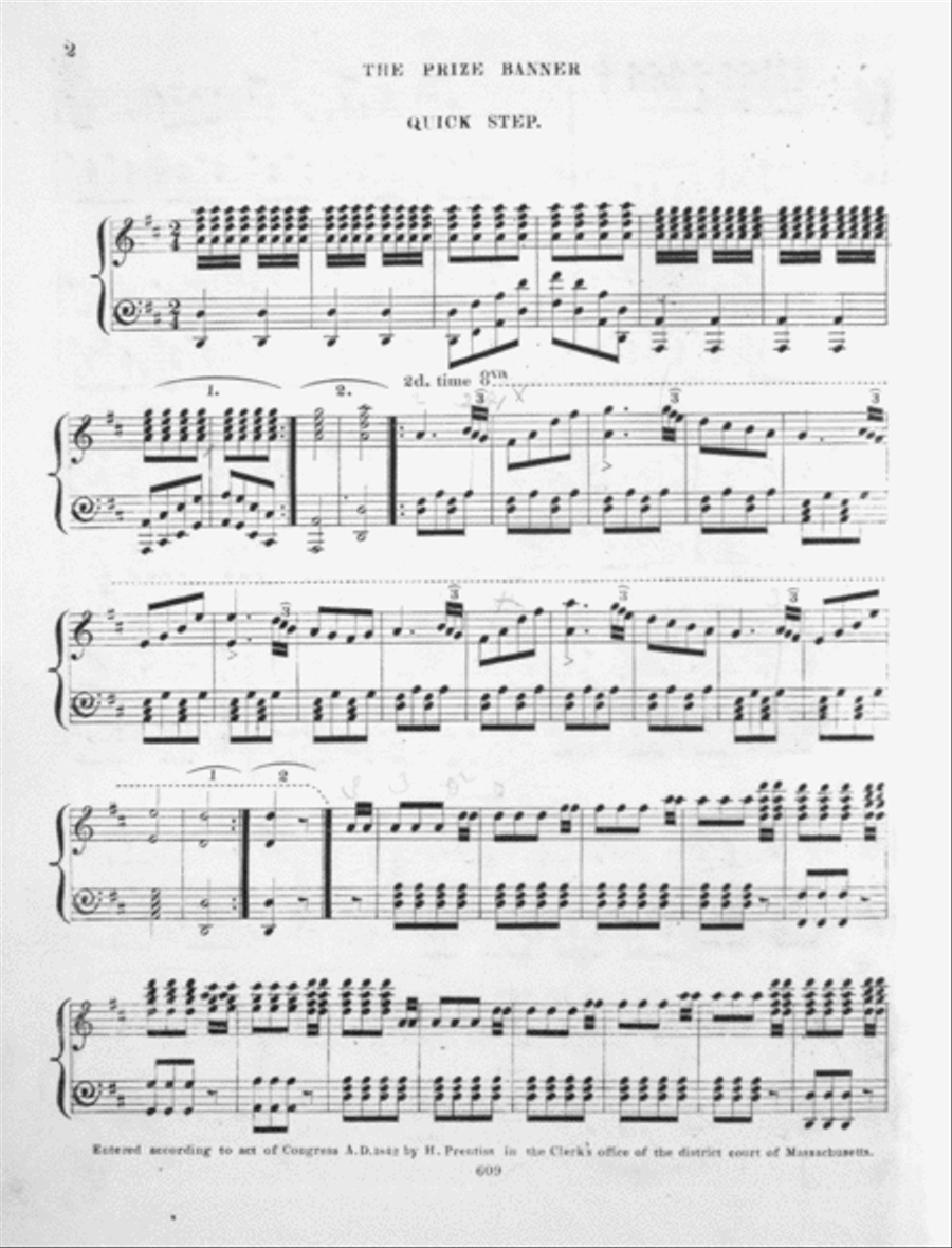 Prize Banner Quick Step Piano Solo scores gallery preview page 2
