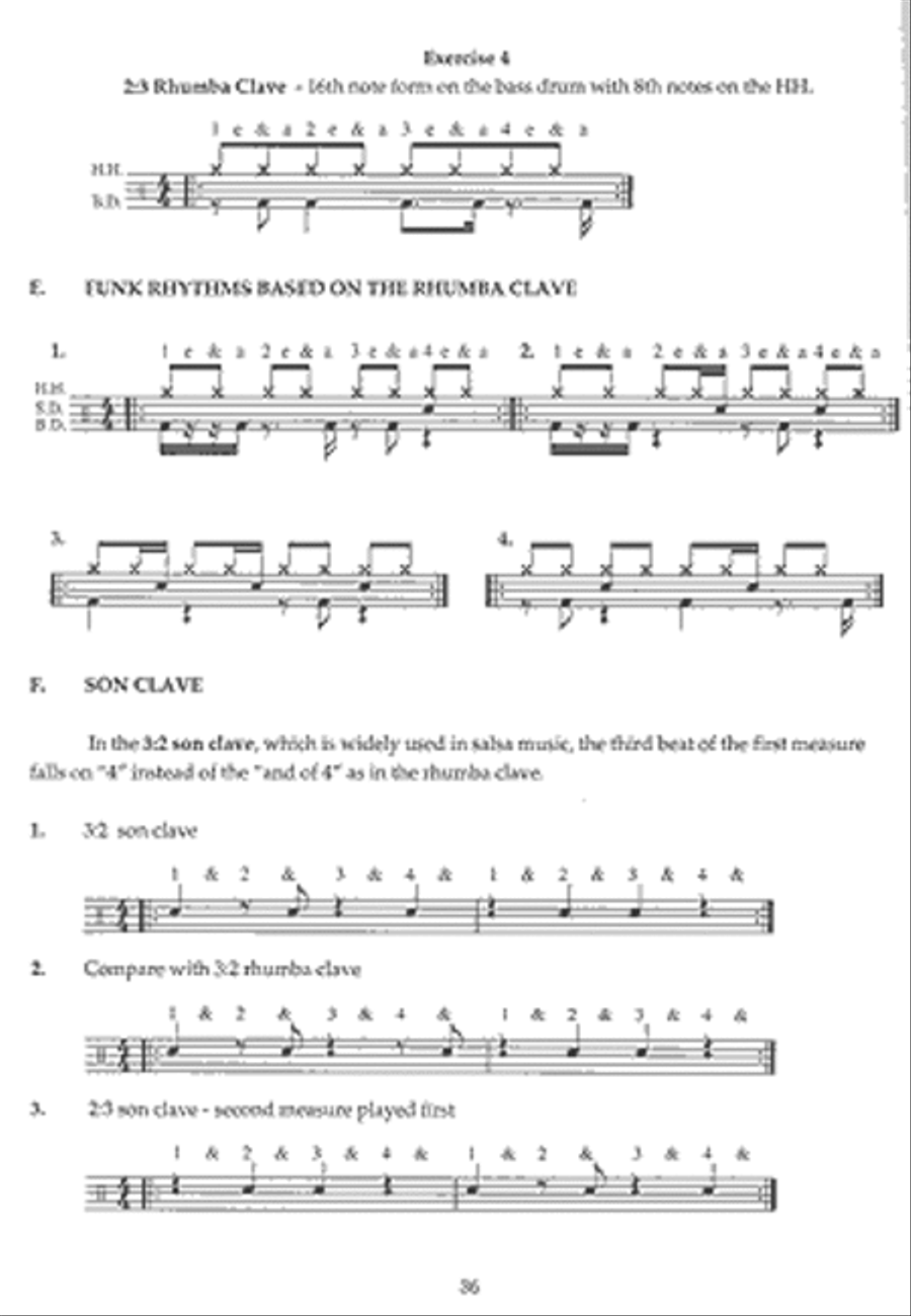 Complete Funk Drumming Book Drum Set scores gallery preview page 4