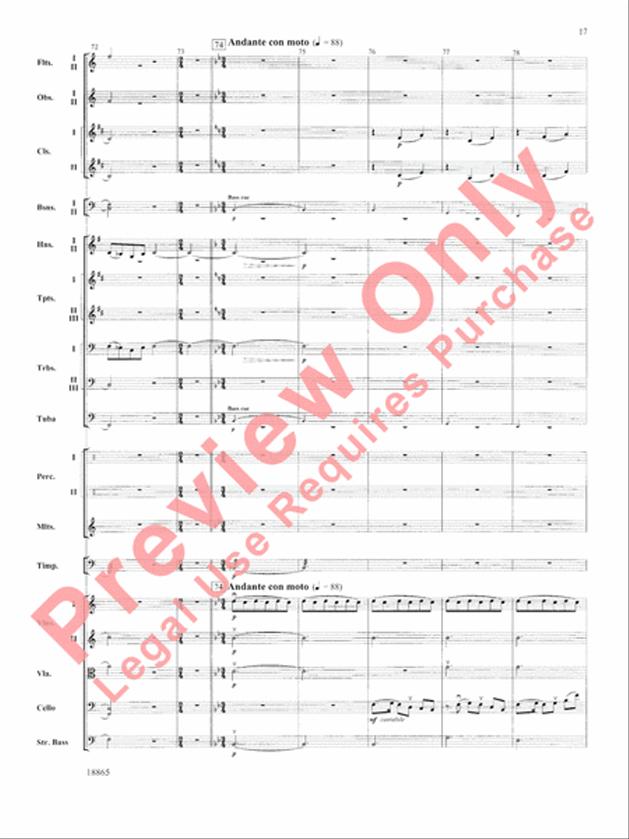 An American Rhapsody Full Orchestra scores gallery preview page 18