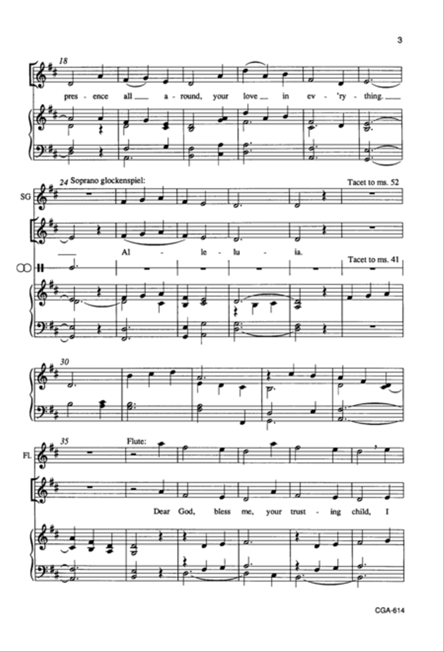Your Trusting Child Unison Choir scores gallery preview page 3