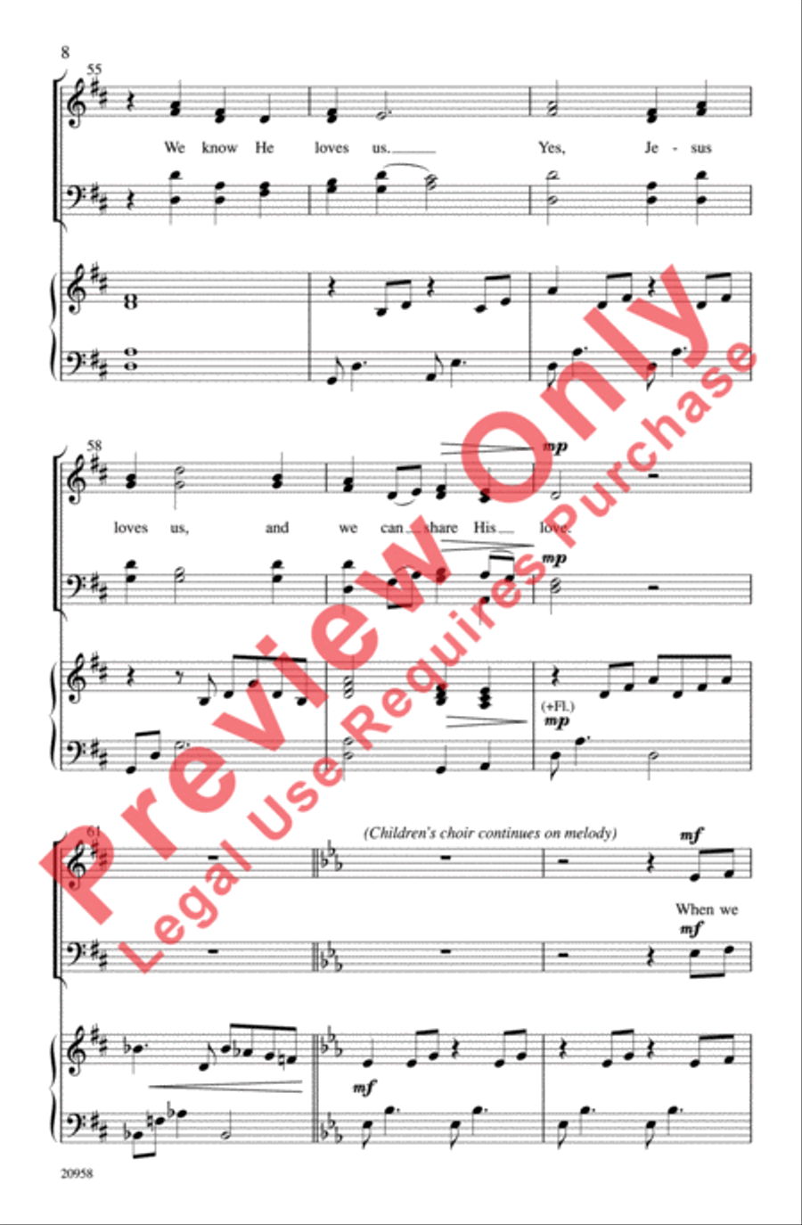We Can Share His Love 4-Part scores gallery preview page 8