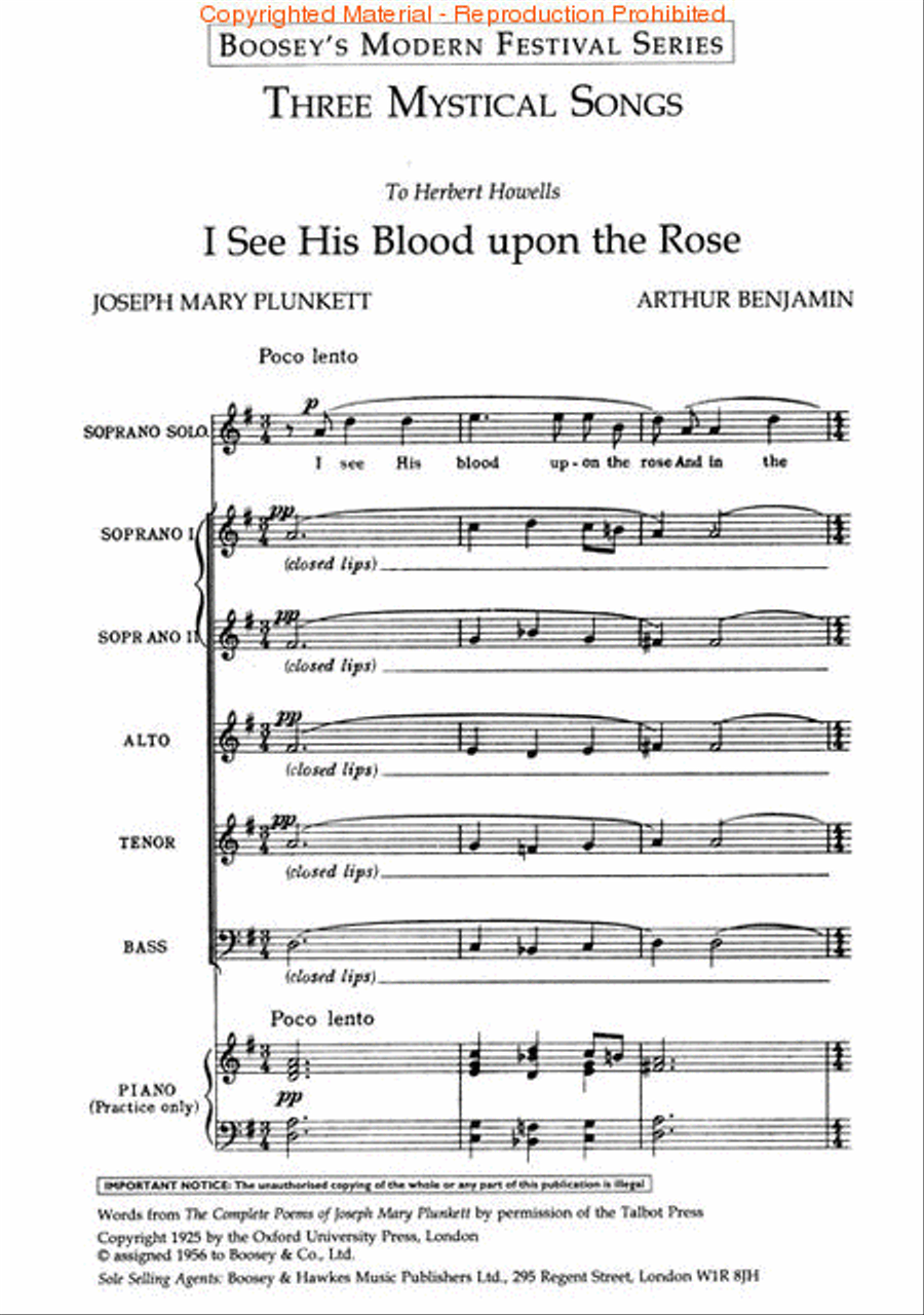 Three Mystical Songs SSATB scores gallery preview page 2