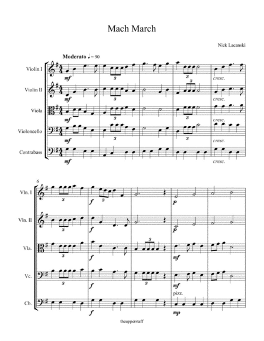 Mach March String Orchestra scores gallery preview page 1