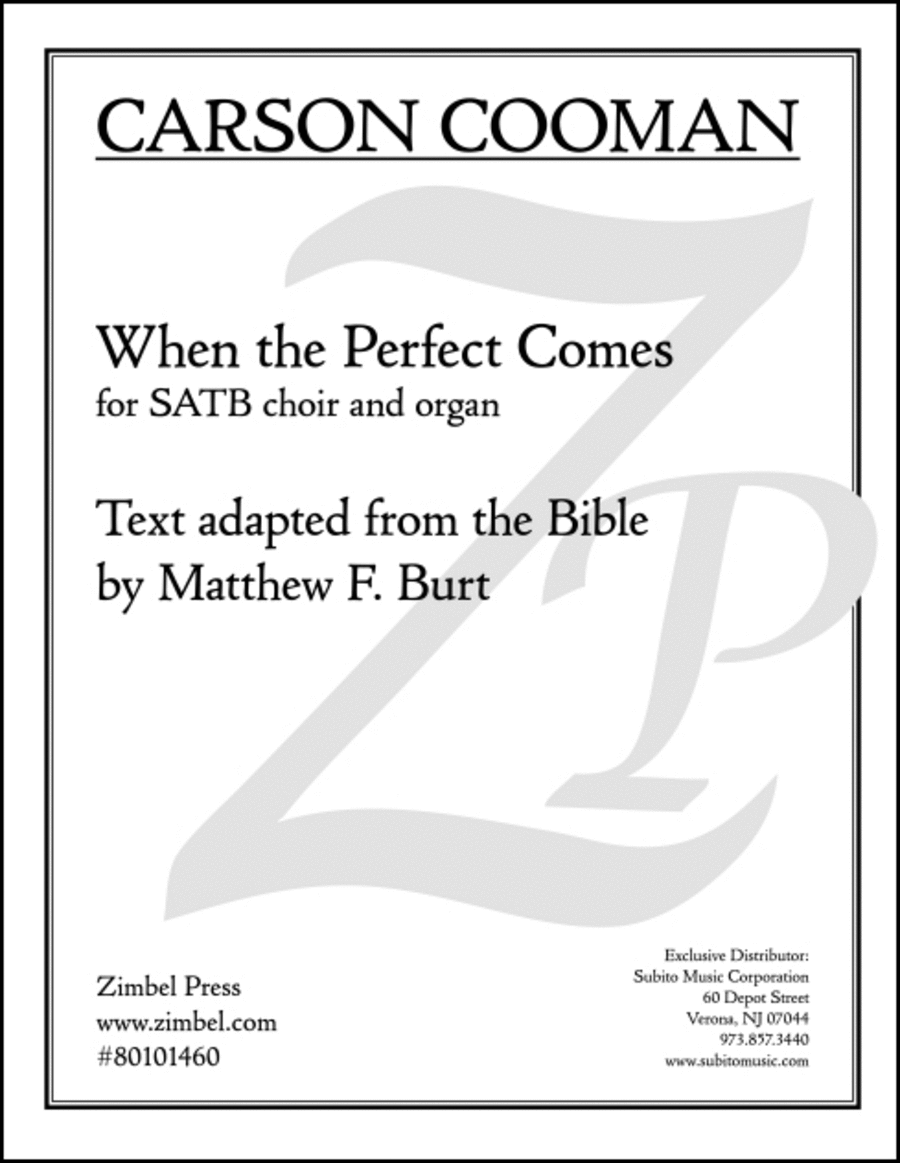 When the Perfect Comes 4-Part scores gallery preview page 1