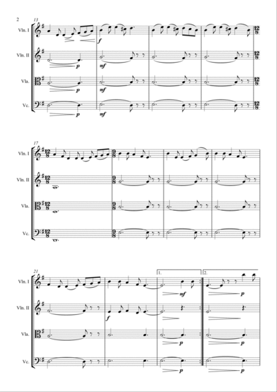 The Rocky Road to Dublin String Quartet scores gallery preview page 2