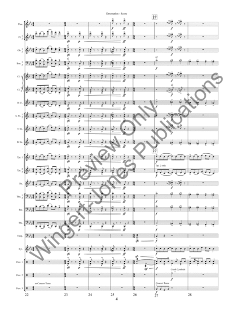 Detonation (Score) Concert Band scores gallery preview page 7