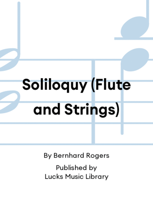 Book cover for Soliloquy (Flute and Strings)