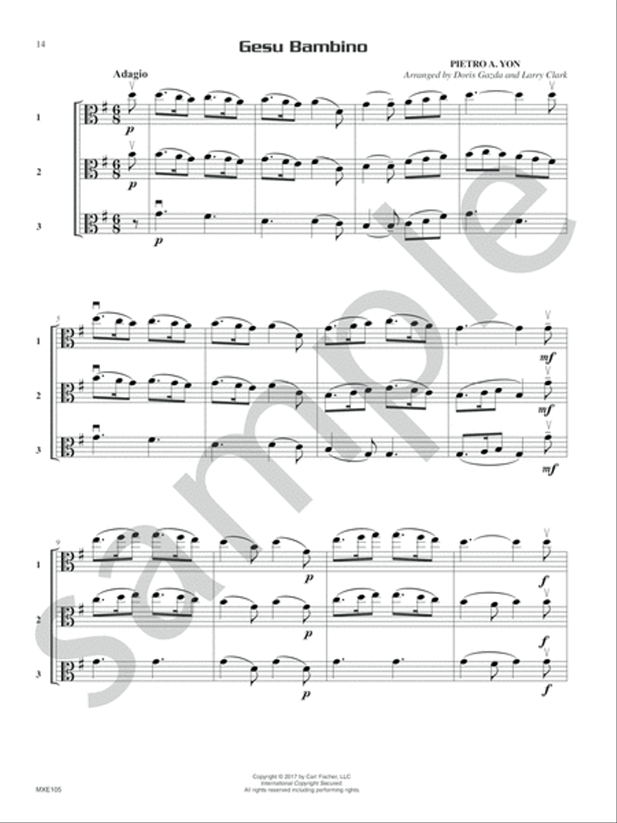 Compatible Trios for Christmas Viola scores gallery preview page 9