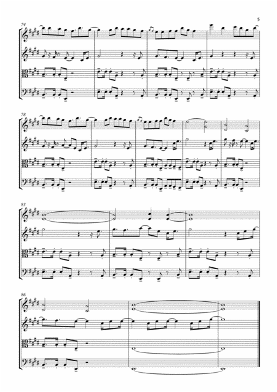 Cheerleader Cheerleader String Quartet scores gallery preview page 5