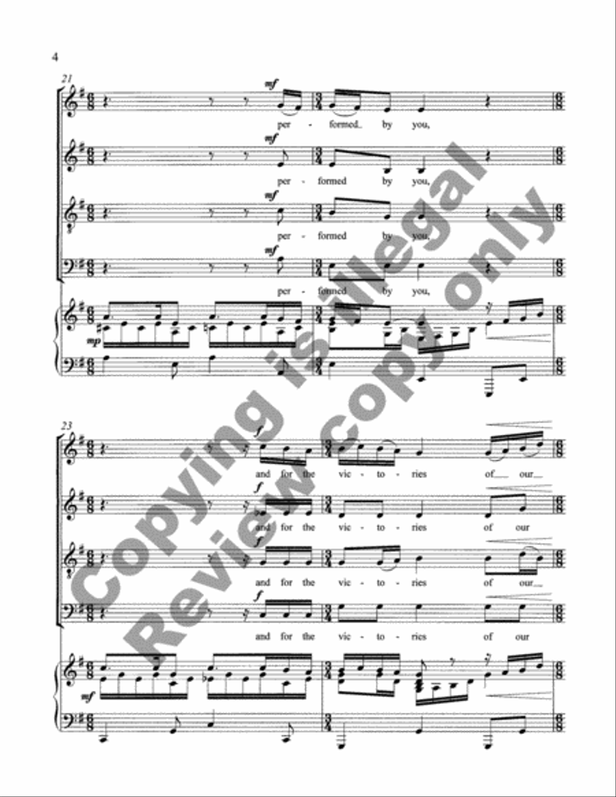 A Prayer for Chanukah 4-Part scores gallery preview page 5