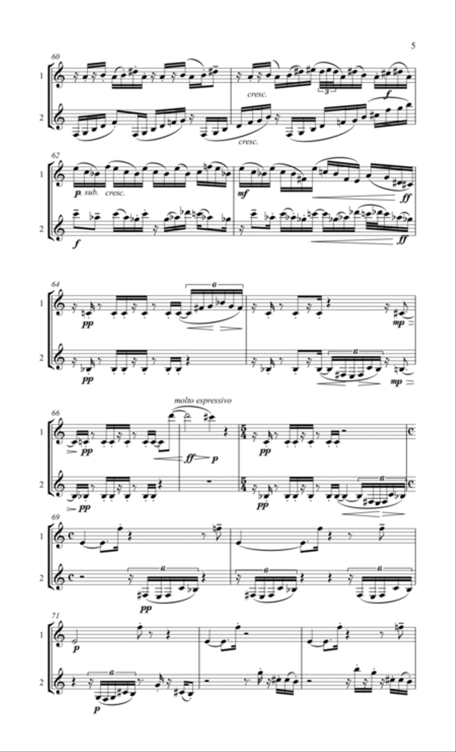 Traveling Dance - for two B flat clarinets