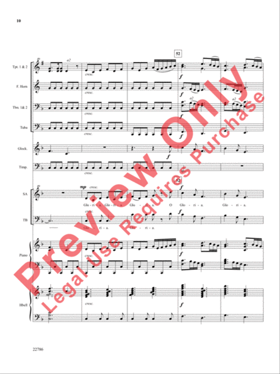 Gloria for Christmas Choir scores gallery preview page 11