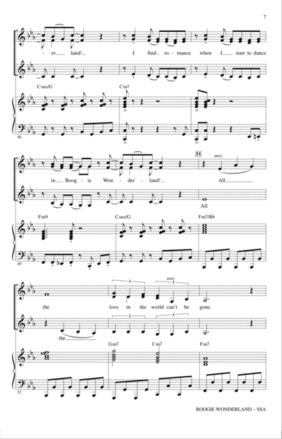 Boogie Wonderland SSA scores gallery preview page 6