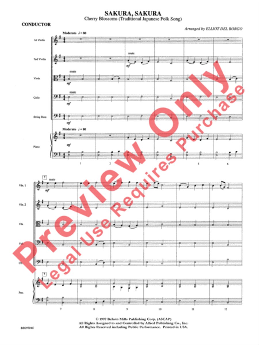Sakura, Sakura Sakura, Sakura String Orchestra scores gallery preview page 4
