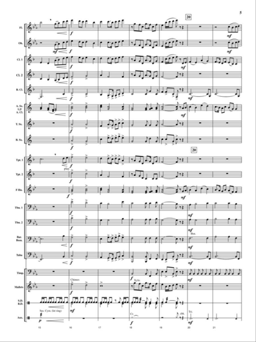 Cedar Creek Sketches Concert Band scores gallery preview page 4