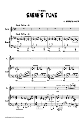 'Sarah's Tune' By Stephen Davies for Flute & Piano