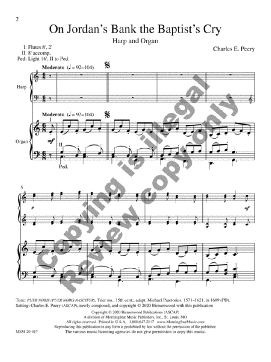 Three Advent Pieces for Harp and Organ Harp scores gallery preview page 3