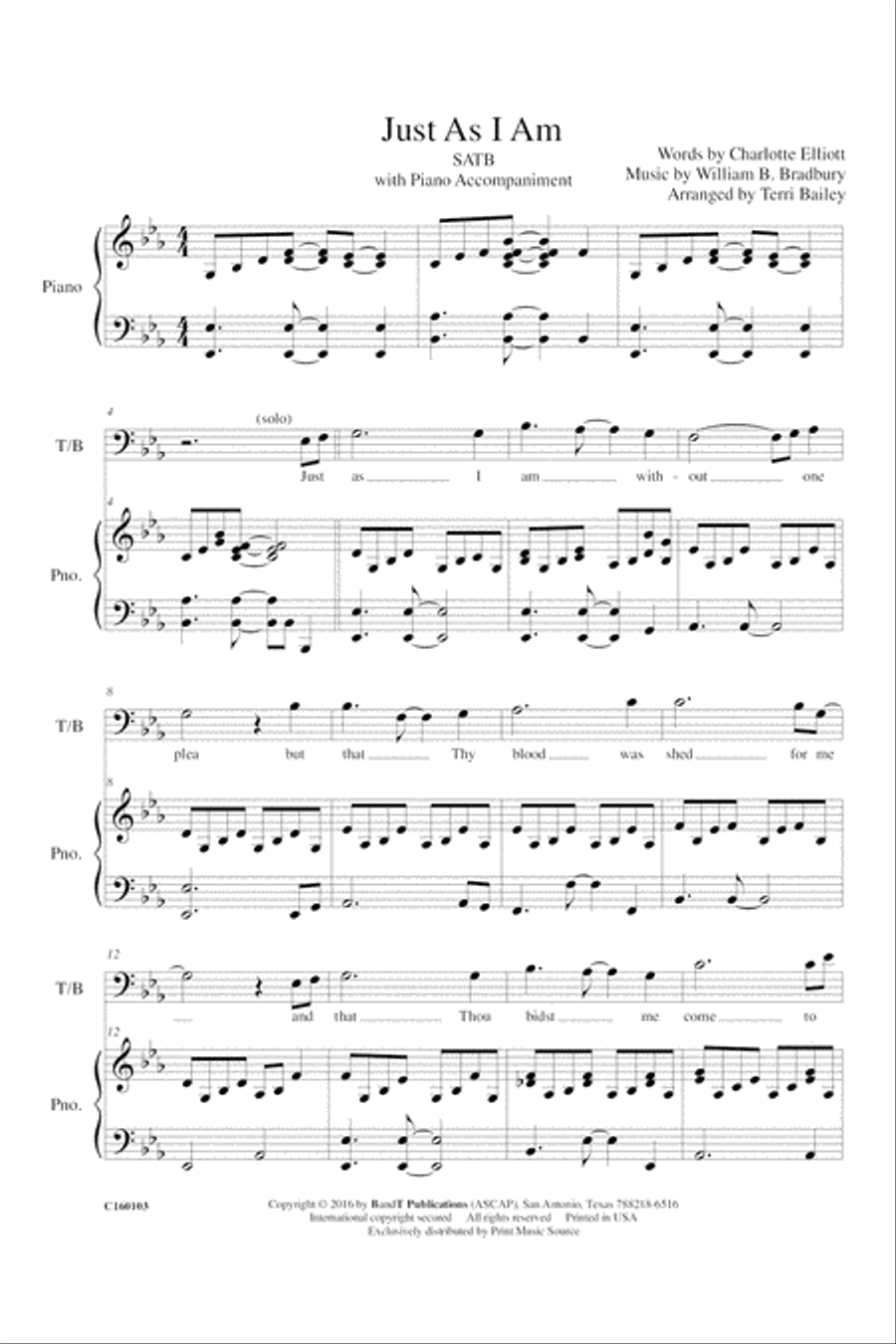 Just As I Am 4-Part scores gallery preview page 4