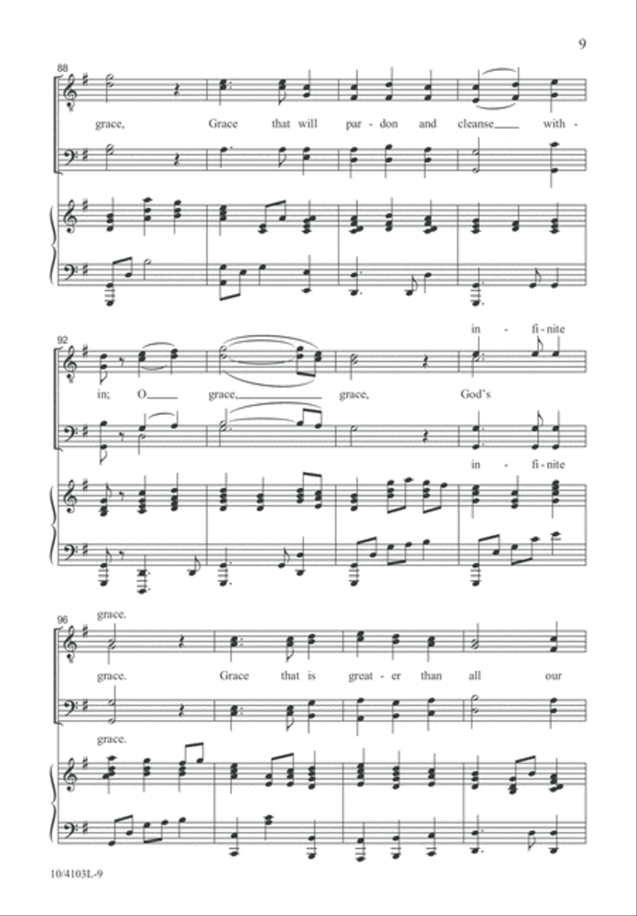 His Grace Will Lead Us Through TTBB scores gallery preview page 9
