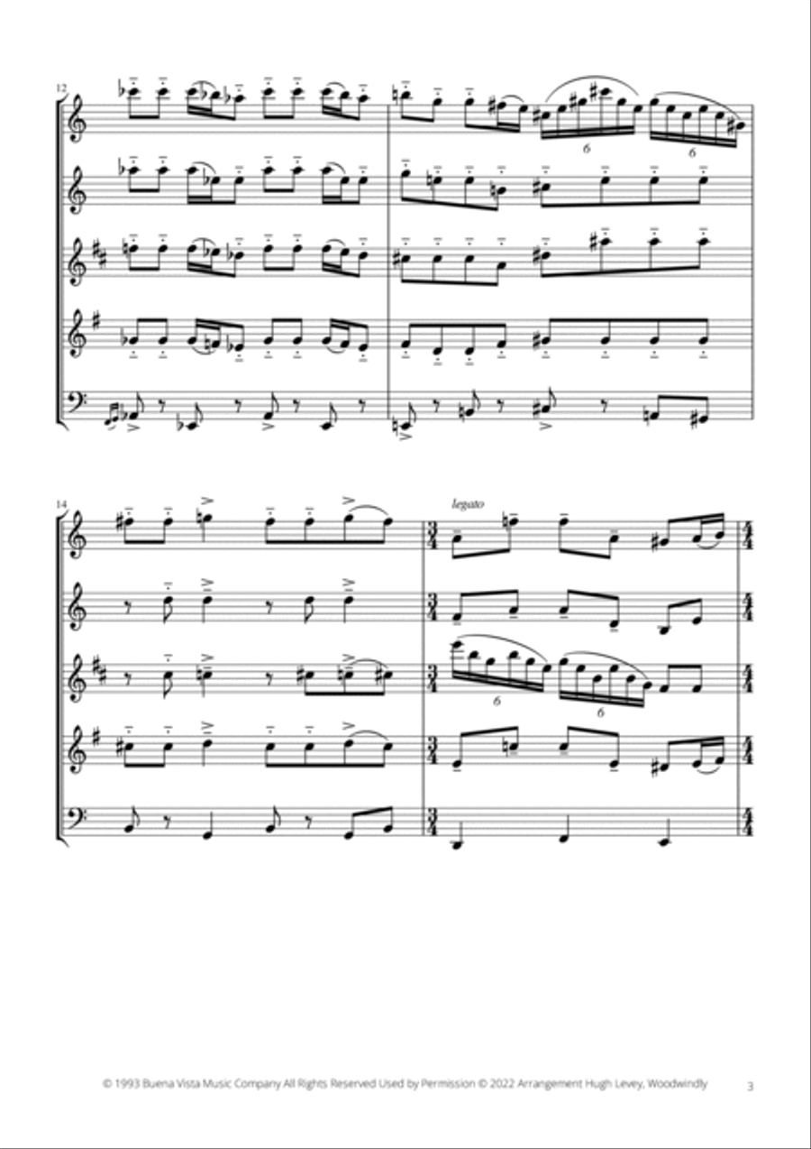This Is Halloween Woodwind Quintet scores gallery preview page 5