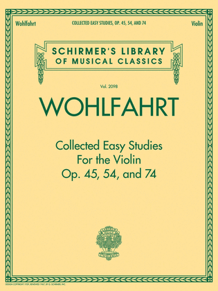Book cover for Wohlfahrt – Collected Easy Studies for the Violin