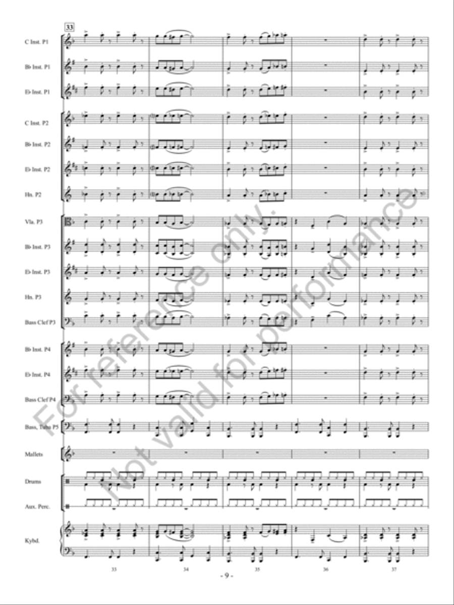 Santa Rocks The House Concert Band - Sheet Music page 10