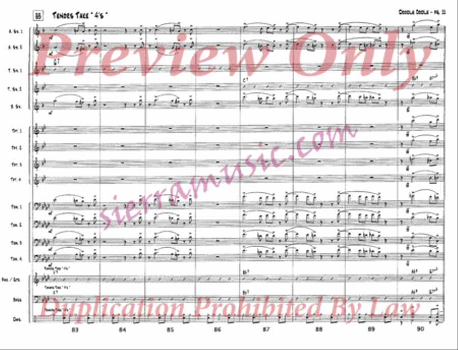 Doodle Oodle Jazz Ensemble scores gallery preview page 12