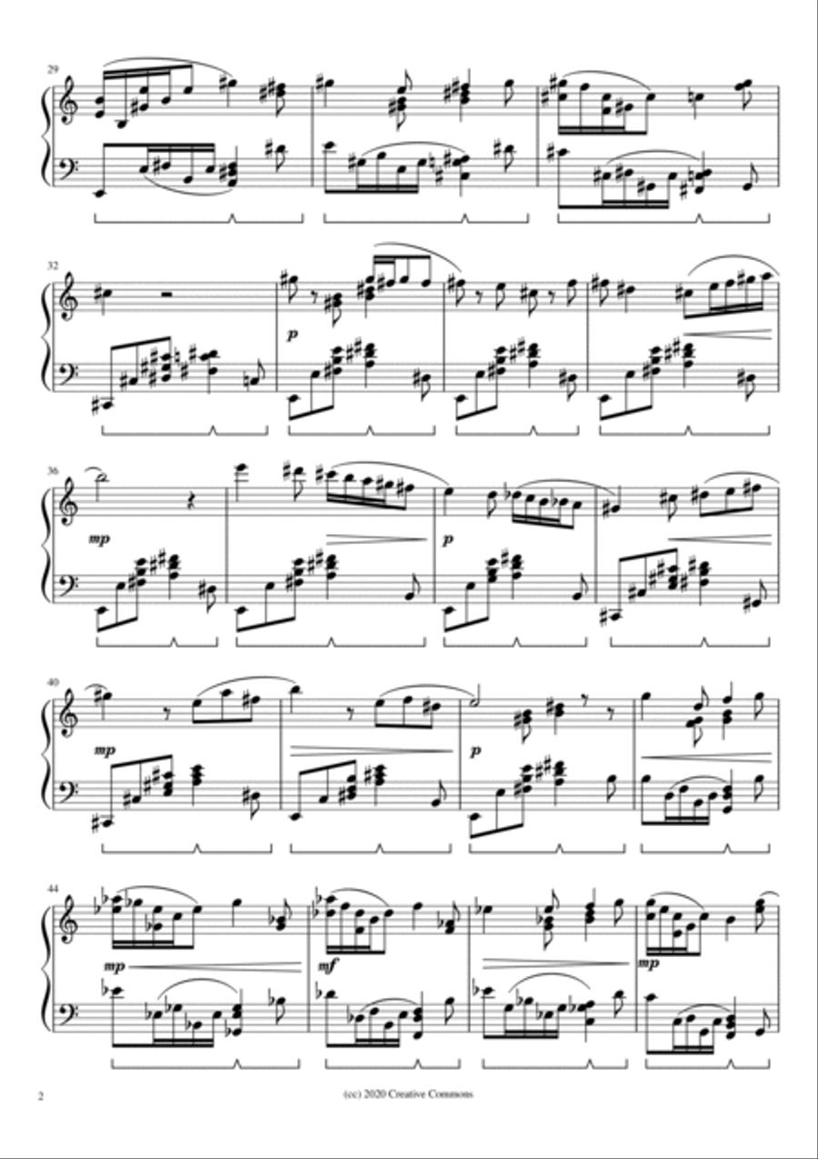 Barcarola Opus 26 Piano Solo scores gallery preview page 2