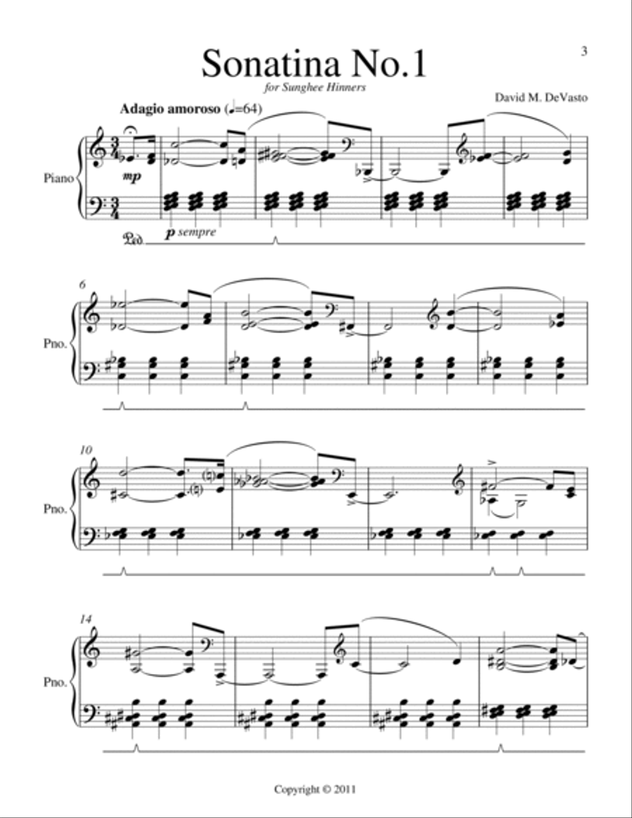 Sonatina No.1 Sonatina No.1 Piano Solo scores gallery preview page 3