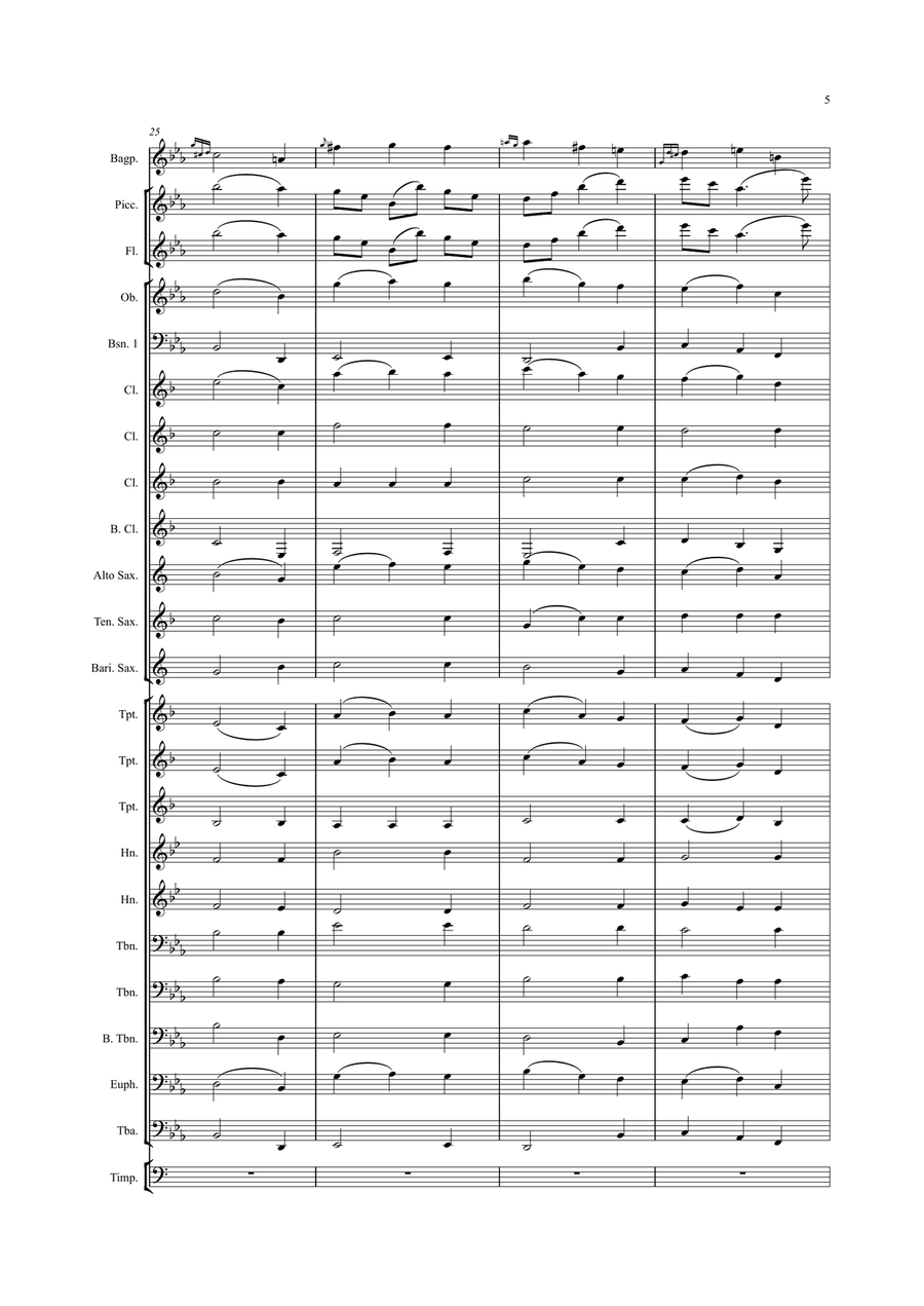 The Day Thou Gavest Concert Band scores gallery preview page 5
