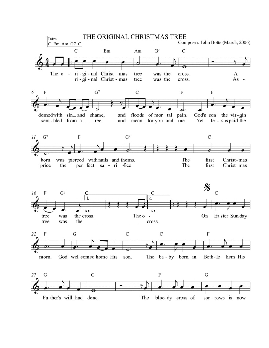 The Original Christmas Tree Voice scores gallery preview page 1
