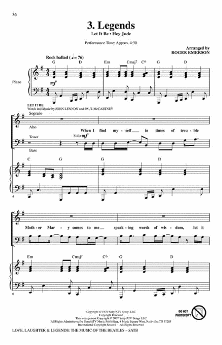 Love, Laughter & Legends 4-Part scores gallery preview page 6