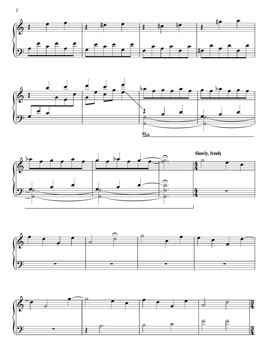 Mrs. Darcy (from Pride And Prejudice) Piano Solo scores gallery preview page 2