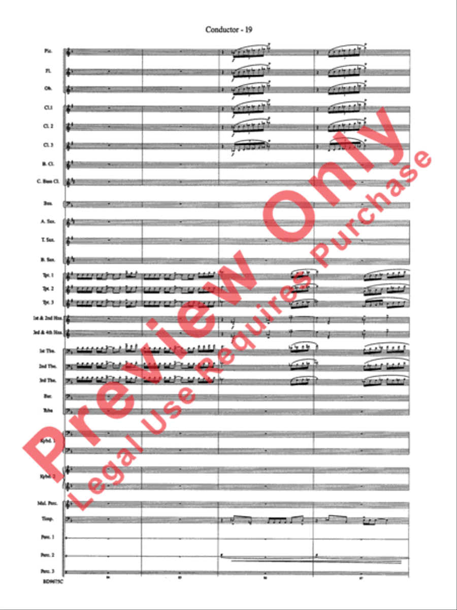 Twelve Seconds to the Moon Concert Band scores gallery preview page 22