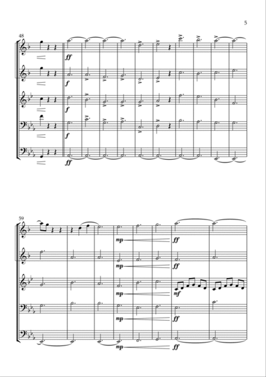 Golden Hour Golden Hour Brass Quintet scores gallery preview page 5