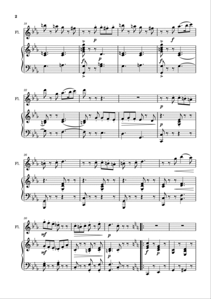 Funeral March of a Marionette Chamber Music scores gallery preview page 2
