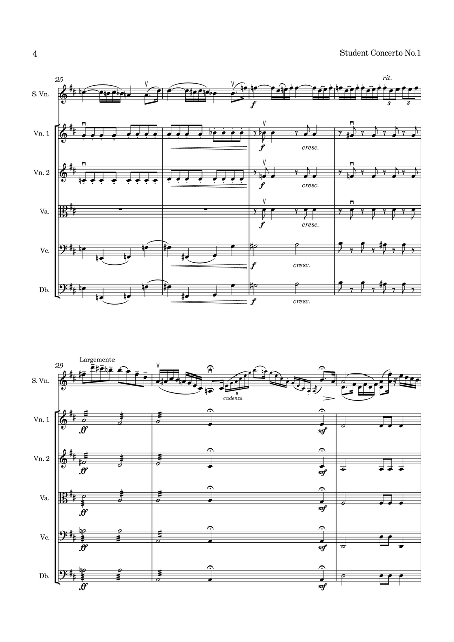 Seitz Student Concerto No 1 Op. 7 for Violin and String Orchestra String Orchestra scores gallery preview page 5