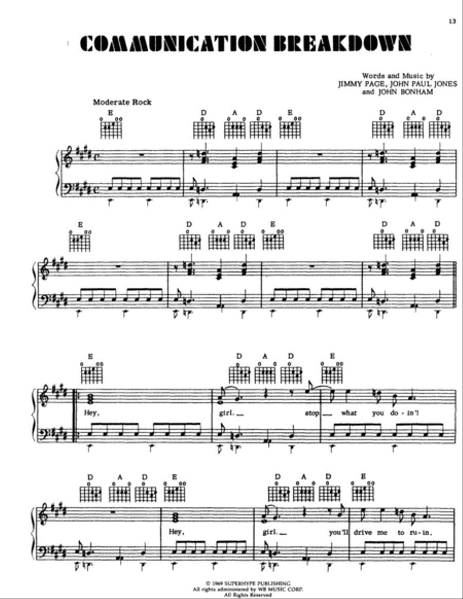 Led Zeppelin Complete Piano, Vocal, Guitar scores gallery preview page 3