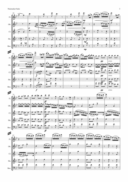 Tchaikovsky: Casse-Noisette: Nutcracker Suite (Complete) (SCORE only) - wind quintet image number null