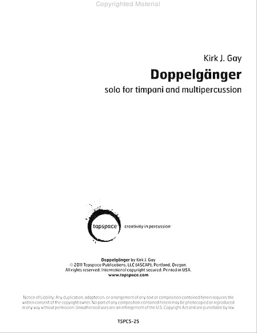 Doppelganger Doppelganger Percussion scores gallery preview page 2