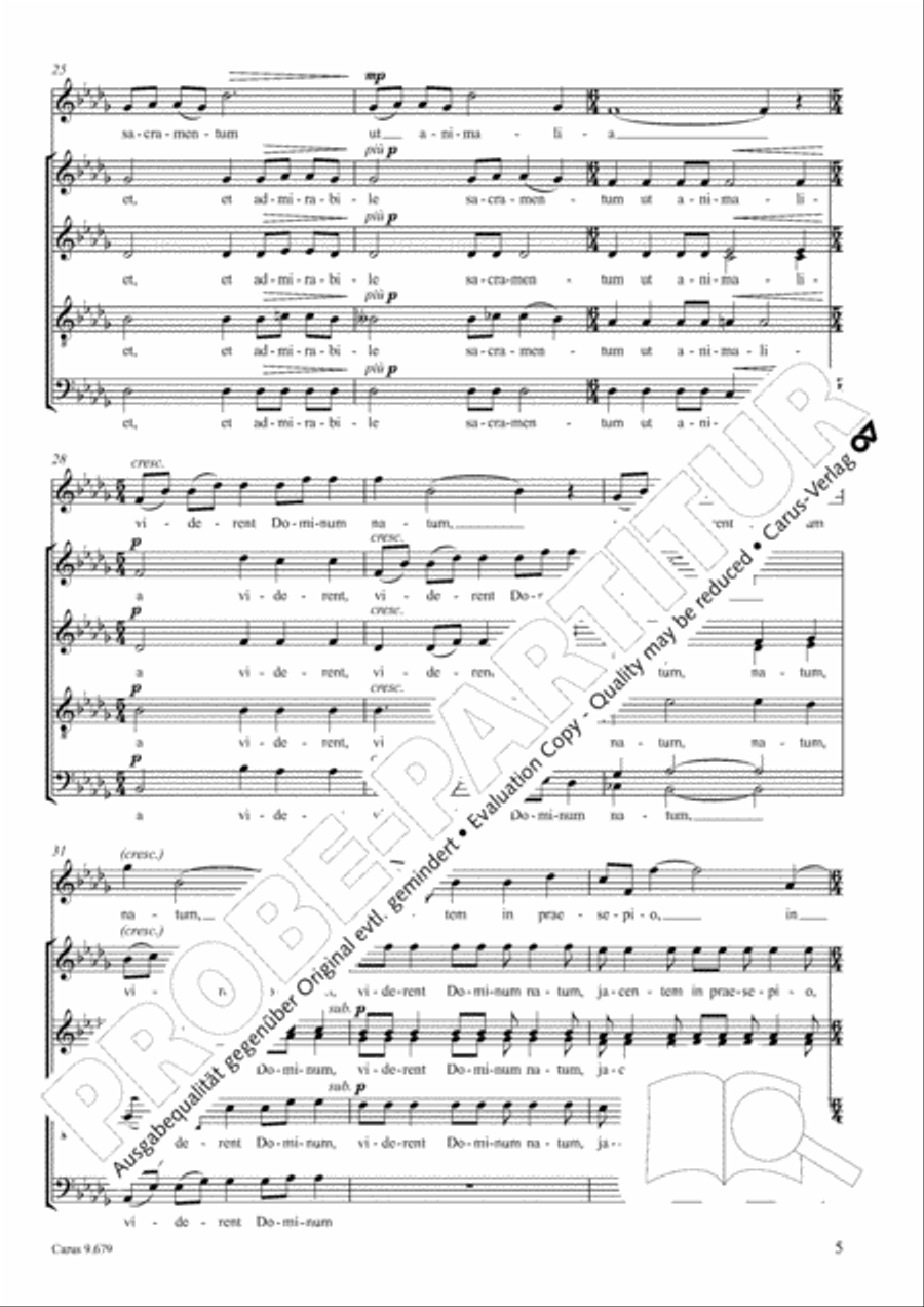 O magnum mysterium 4-Part scores gallery preview page 6