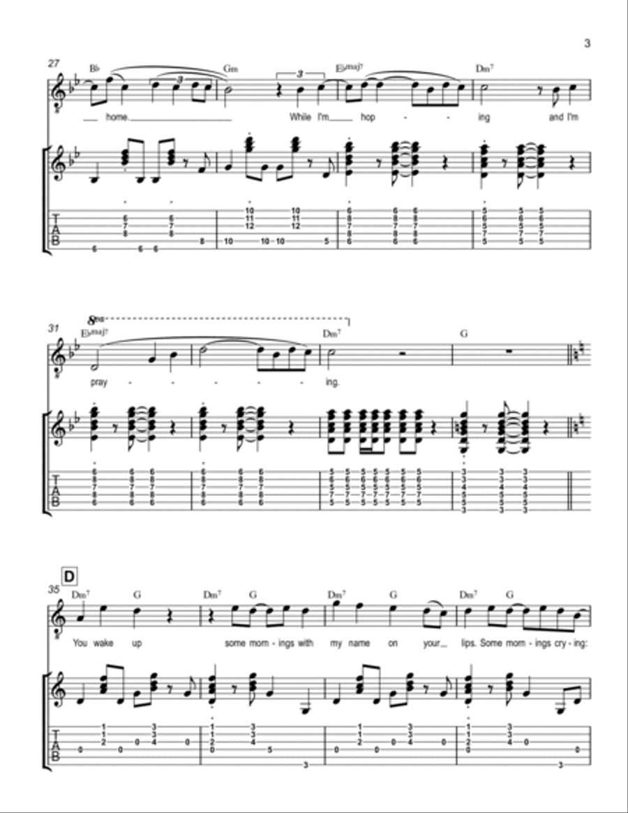 I Woke Up (With Your Name On My Lips) Electric Guitar scores gallery preview page 3