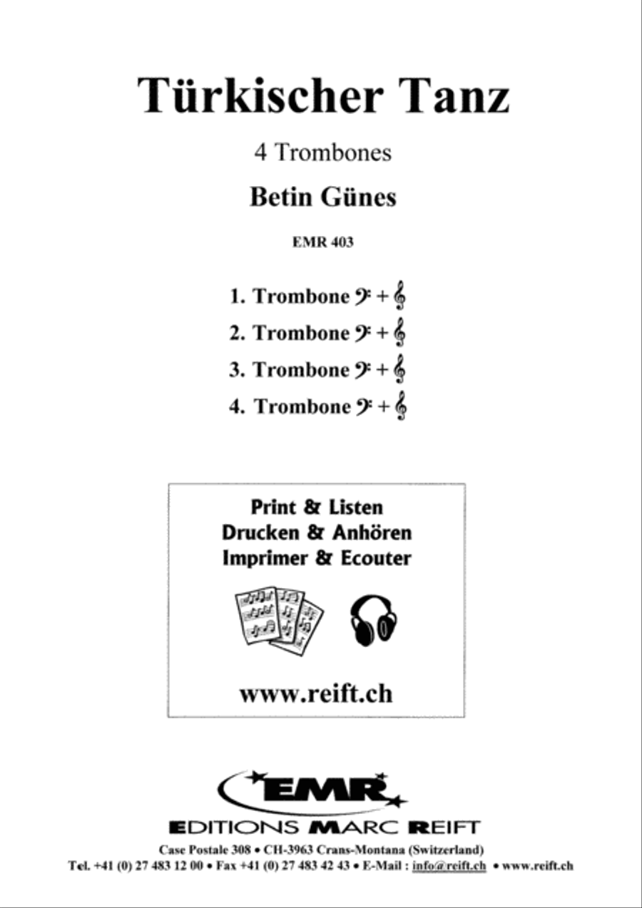 Turkischer Tanz Trombone Quartet scores gallery preview page 2