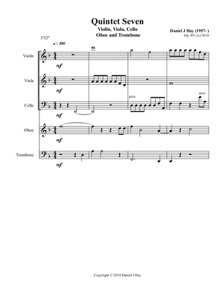 Quintet Seven (Opus 491) - Score Only