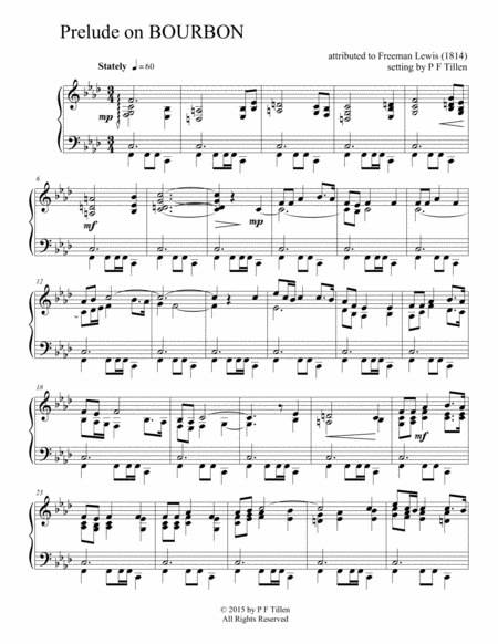 Piano Prelude on BOURBON image number null